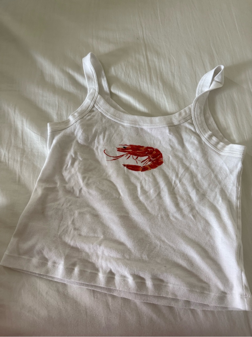 Lisa Says Gah! Shrimp cropped tank